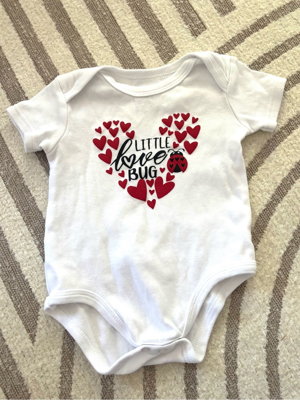 10/$15 Little Love Bug White Baby One-Piece Bodysuit